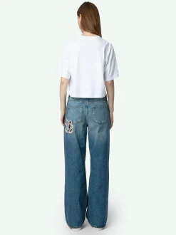 Cheap Zadig & Voltaire Lennox Cropped Tee Purewhite